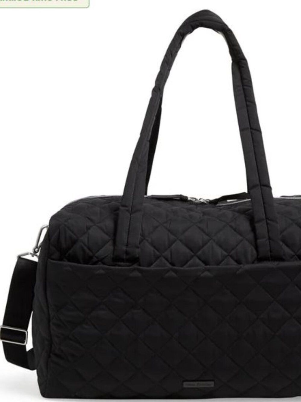 New Vera Bradley Medium Travel Duffel Bag in Performance Twill, Black $135 - Picture 3 of 3